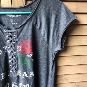 AE Lace Up Basic Tee